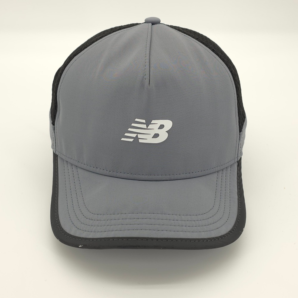 New Balance Hat Cap Mens StrapBack Gray Speed Run Trucker Running Hiking Gym